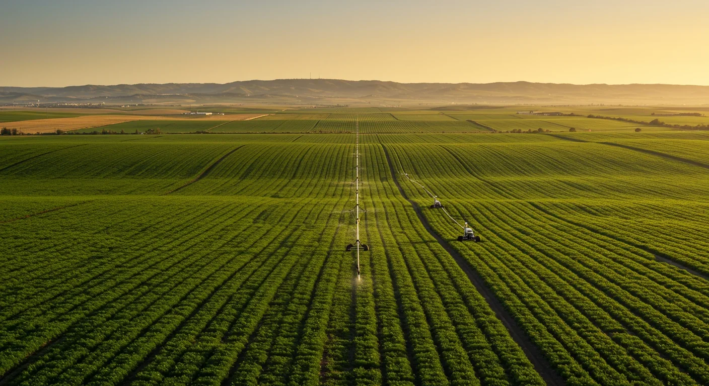 Diverse agricultural landscape managed with precision agriculture techniques