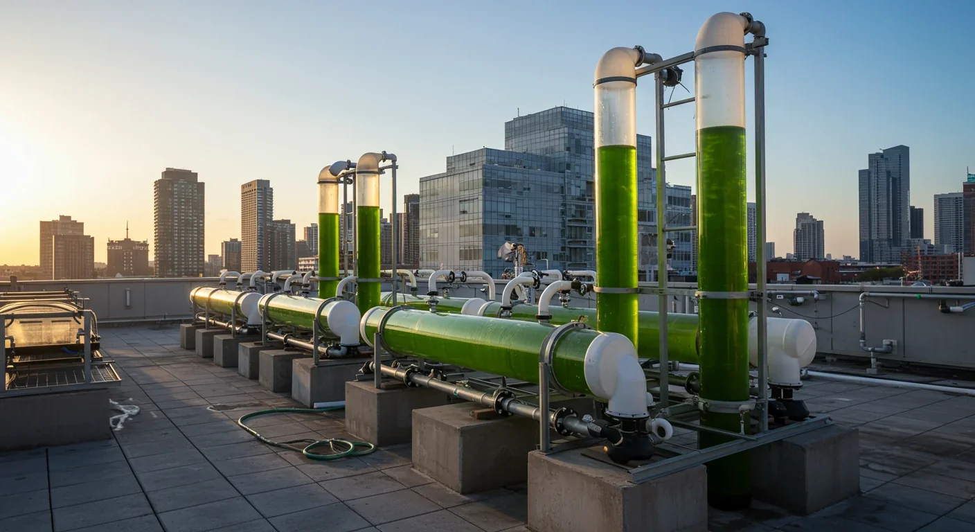 Open pond algae cultivation system showing large-scale commercial production facility
