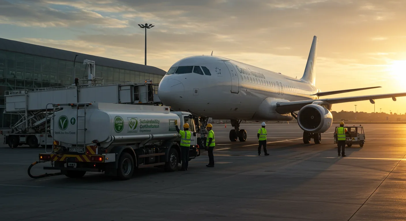 Commercial aircraft representing the potential for sustainable aviation fuel from direct air capture