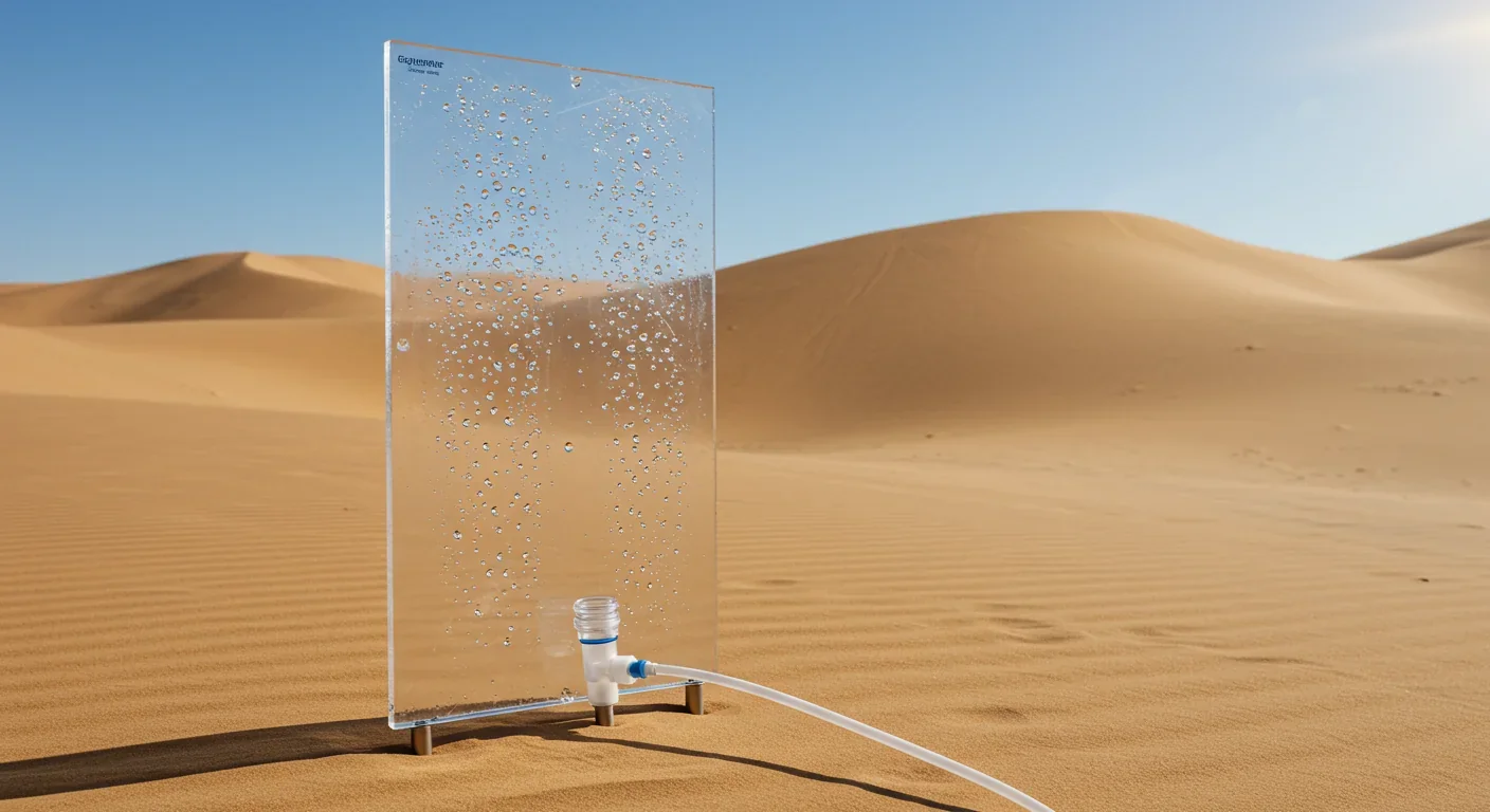 Atmospheric Water Harvesting: Desert Air to Drinking Water