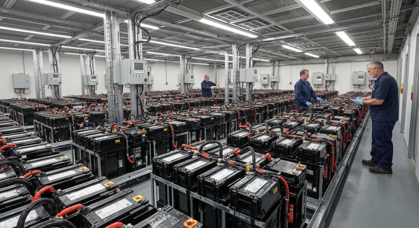 Second-life electric vehicle batteries deployed in stationary energy storage system