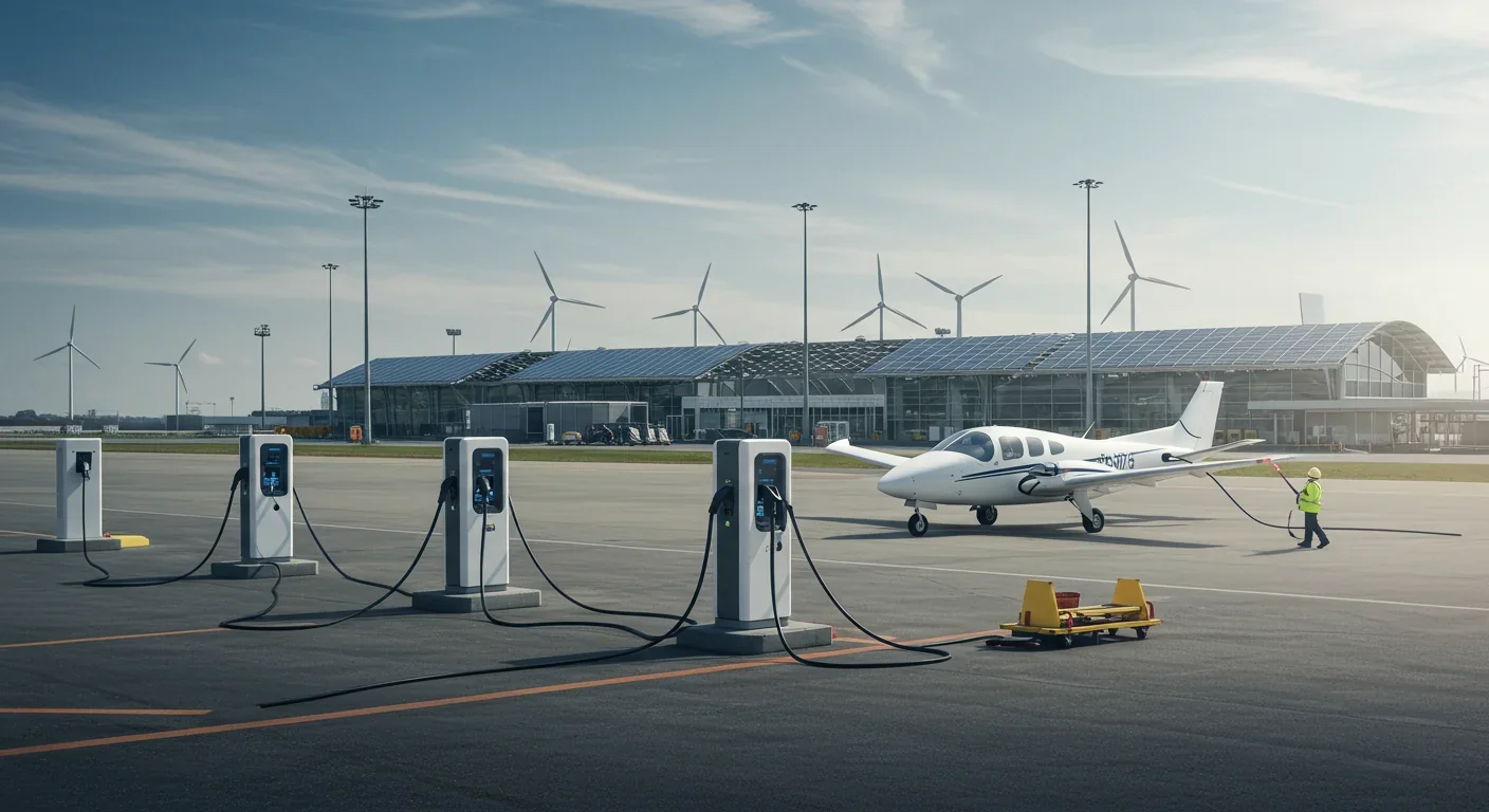 Passengers boarding electric commuter aircraft at regional airport showcasing the practical future of sustainable air travel