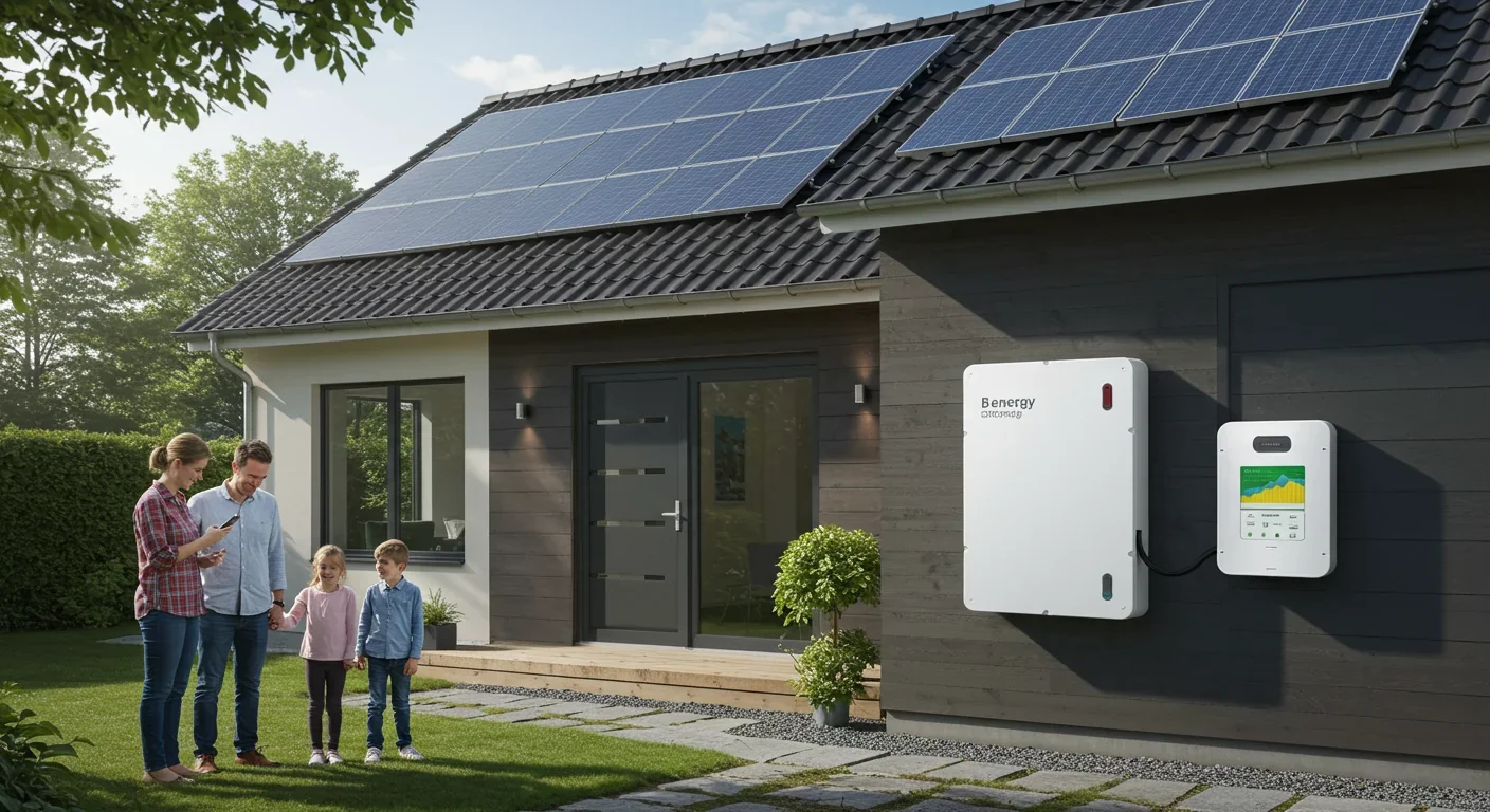 Aerial view of pumped hydro storage facility with upper and lower reservoirs