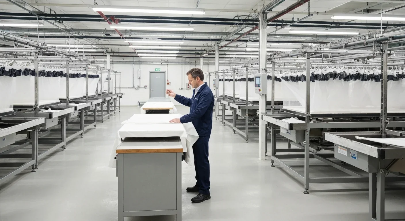 Professional garment care facility used for fashion rental cleaning and quality control