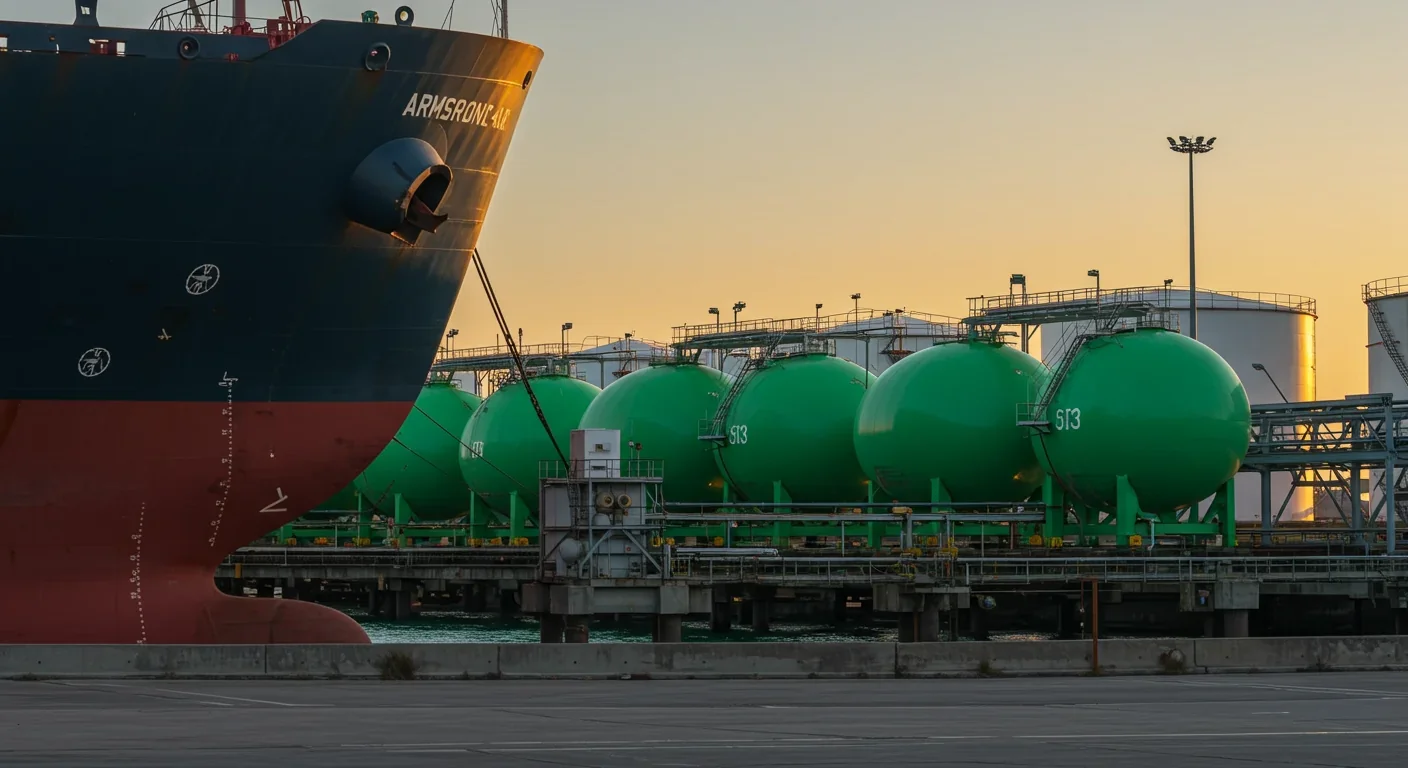 Port facility equipped with hydrogen and ammonia storage infrastructure for maritime fuel distribution