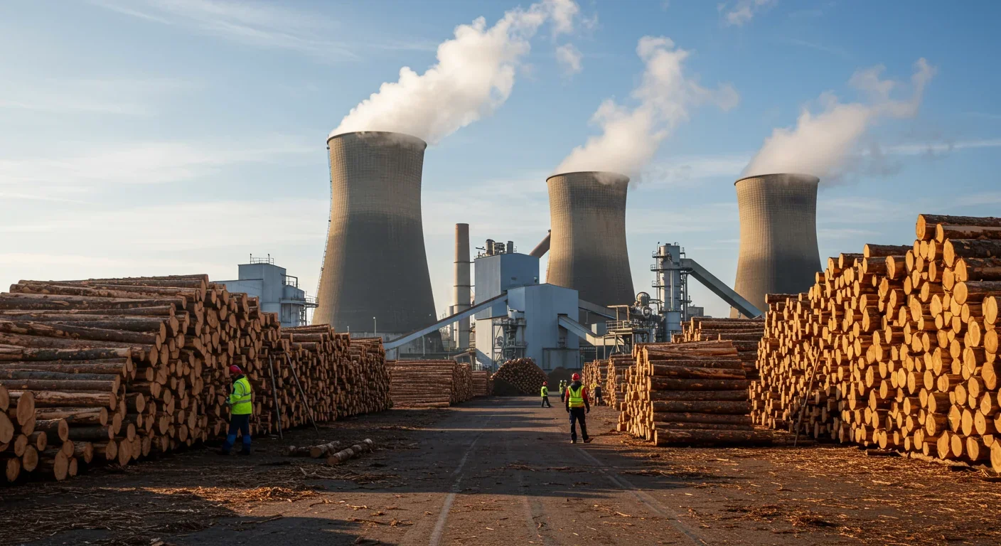 Pulp mill processing facility converting wood waste lignin into high-value biomaterials