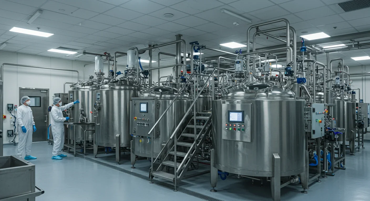 Industrial-scale bioreactors processing plastic waste using engineered bacteria at Carbios demonstration plant