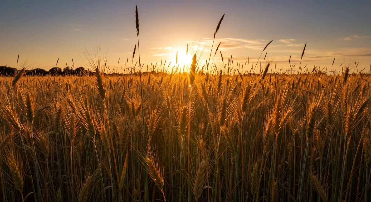 Diverse wheat field showing genetic variation and natural adaptation