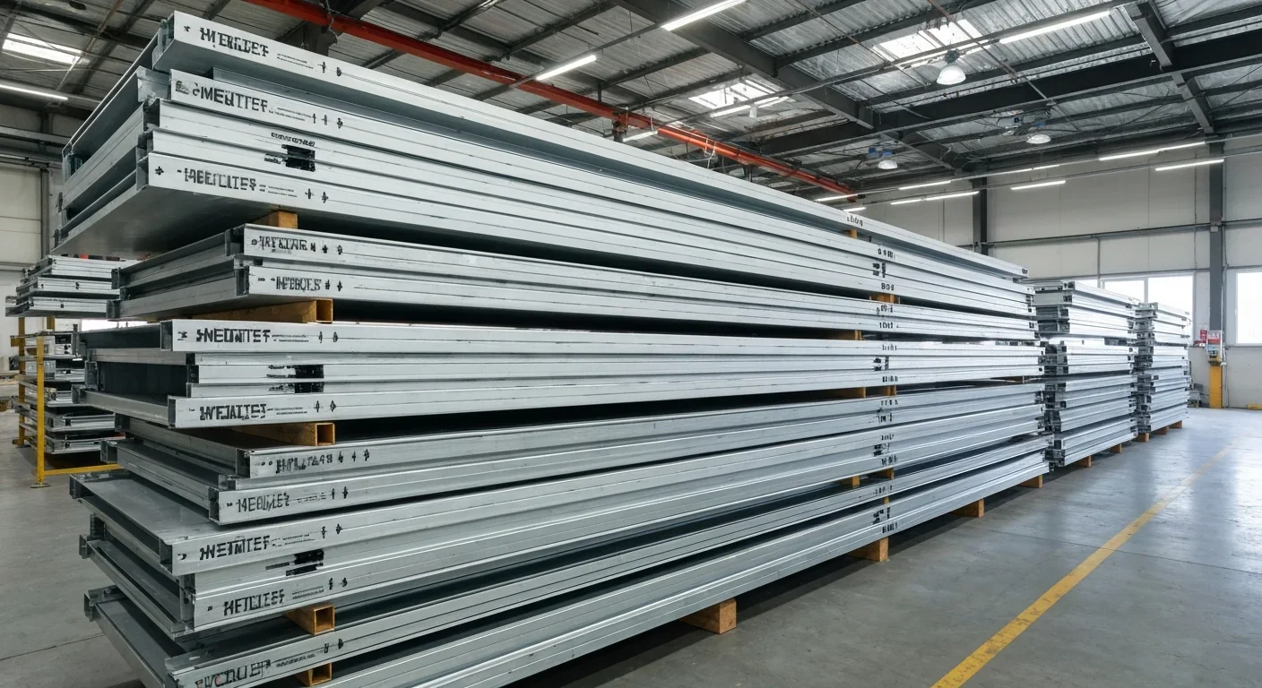 Prefabricated modular building components ready for assembly representing the future of reversible architecture