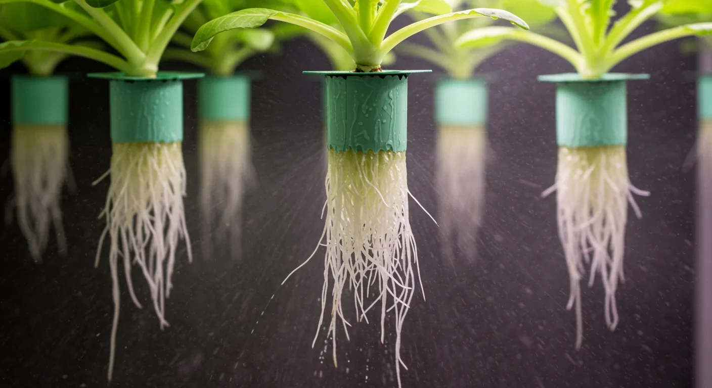 Glass skyscraper with visible vertical farm floors integrated into urban building