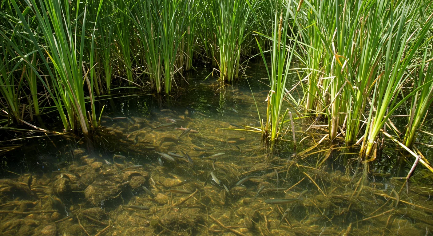 Community volunteers planting native wetland vegetation during a restoration project