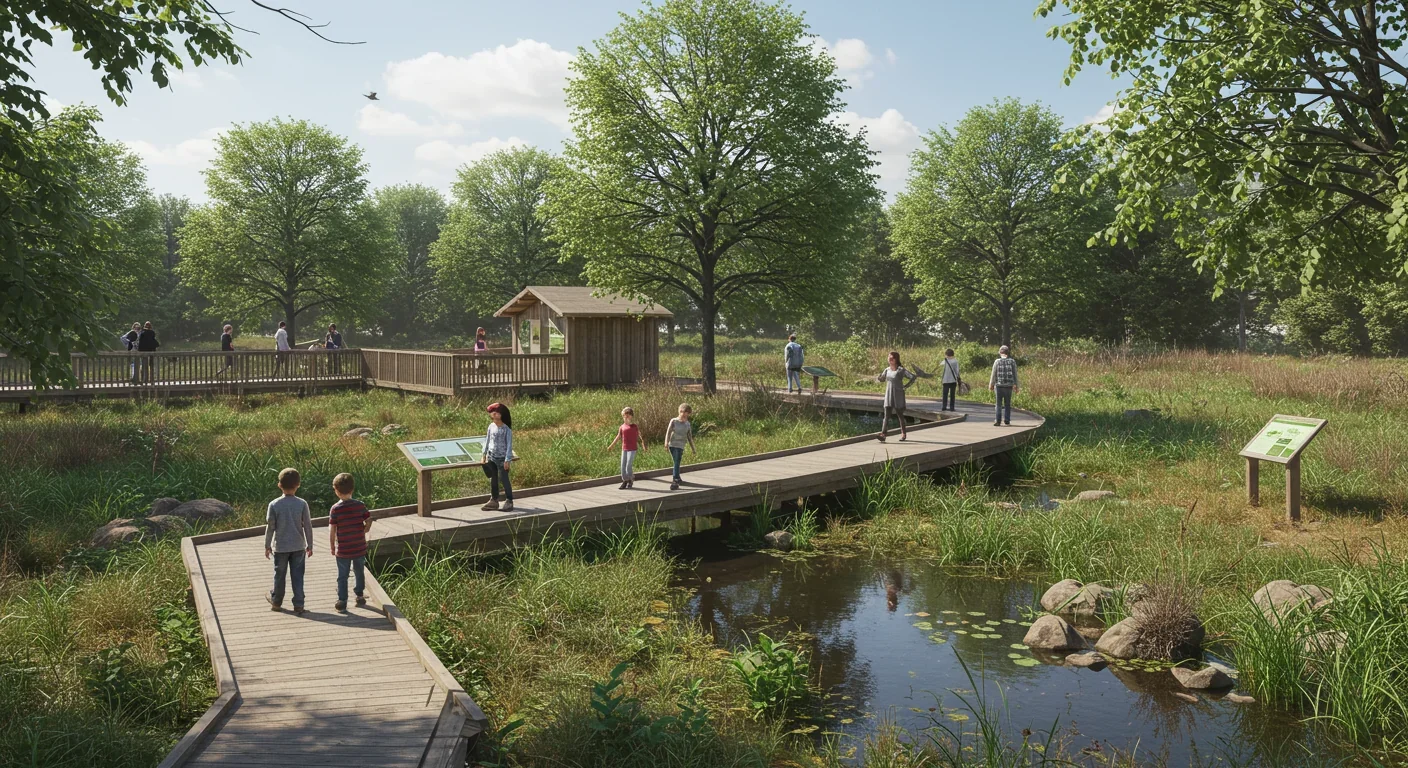 Clear water flowing through wetland vegetation showing natural filtration process